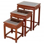 CHINESE CARVED HARDWOOD NESTIN