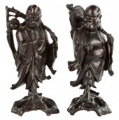 CHINESE CARVED HARDWOOD SCHOLA