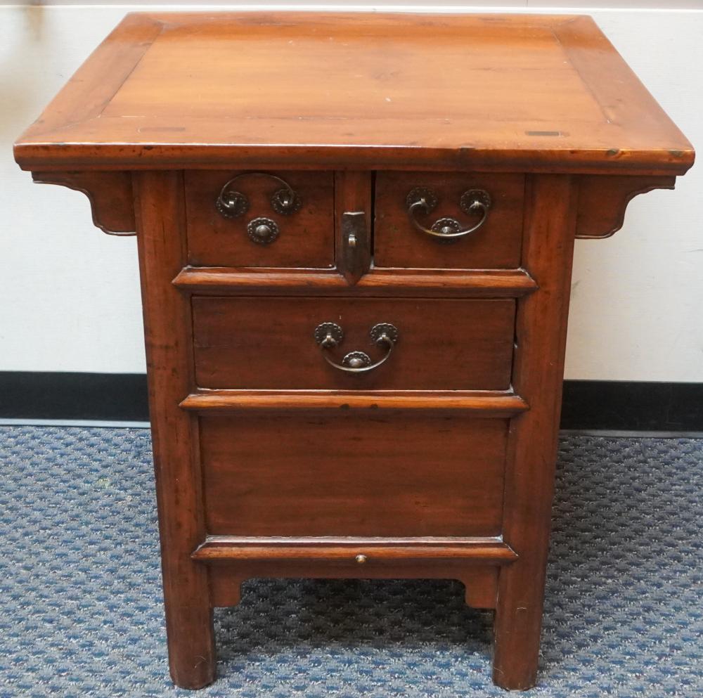 CHINESE CARVED HARDWOOD SIDE