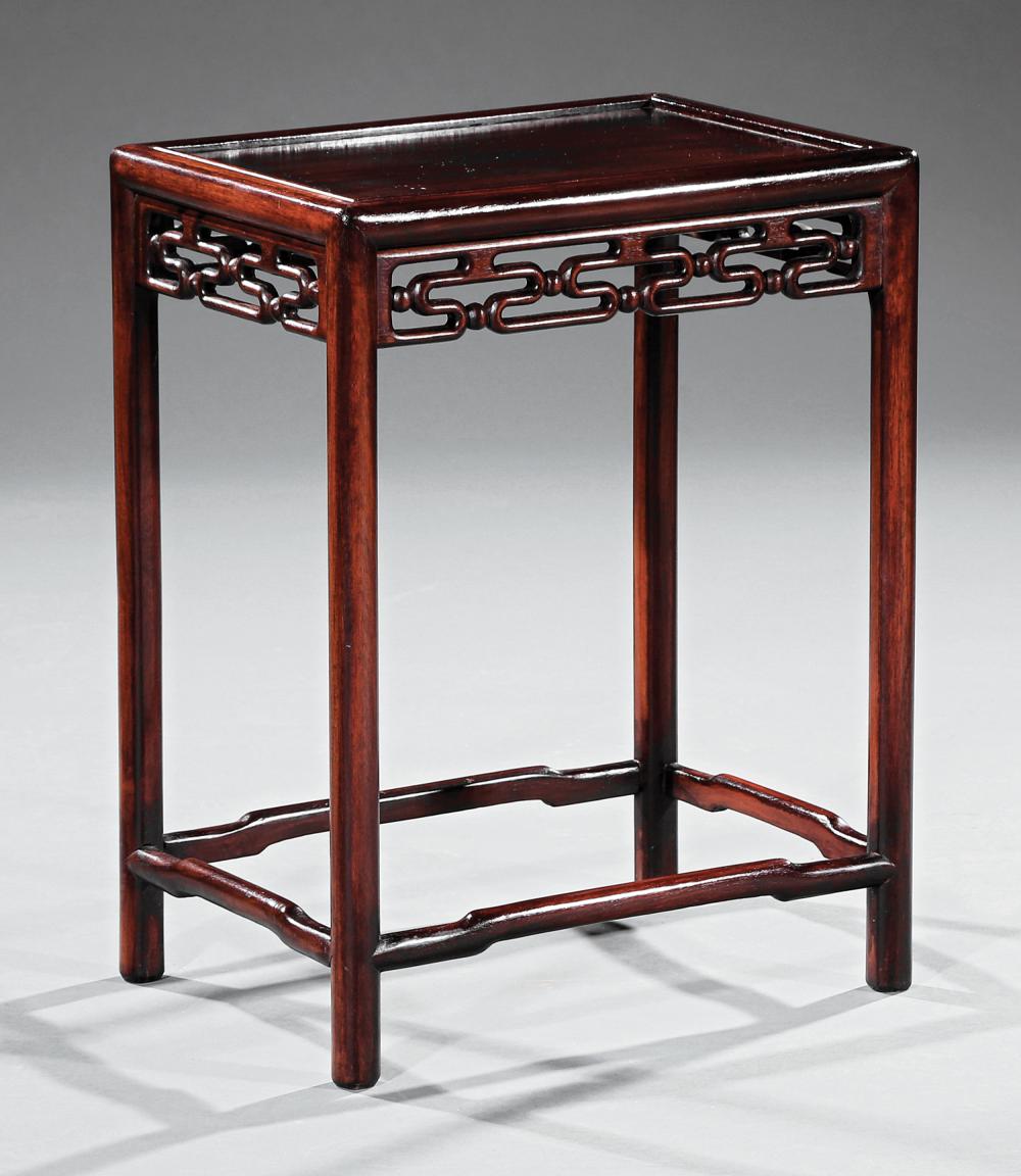 CHINESE CARVED HARDWOOD SIDE