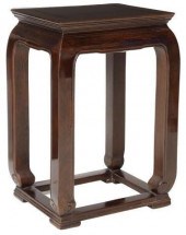 CHINESE CARVED HARDWOOD SIDE T