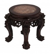 CHINESE CARVED HARDWOOD STAND