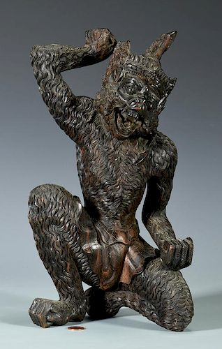 CHINESE CARVED HARDWOOD SUN