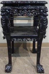 CHINESE CARVED HARDWOOD TABOUR
