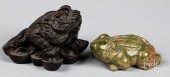 CHINESE CARVED HARDWOOD TOAD,