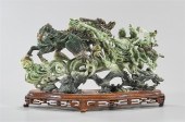 Chinese carved 'Honan' jade gr
