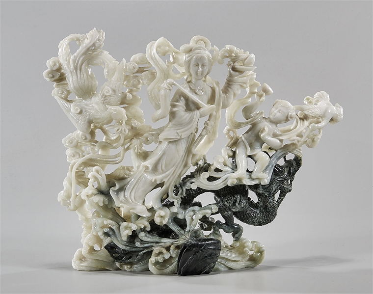 Chinese carved 'Honan' jade