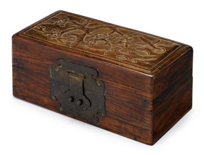 Chinese carved huanghuali box   