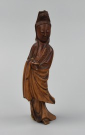 CHINESE CARVED HUANGYANG WOOD