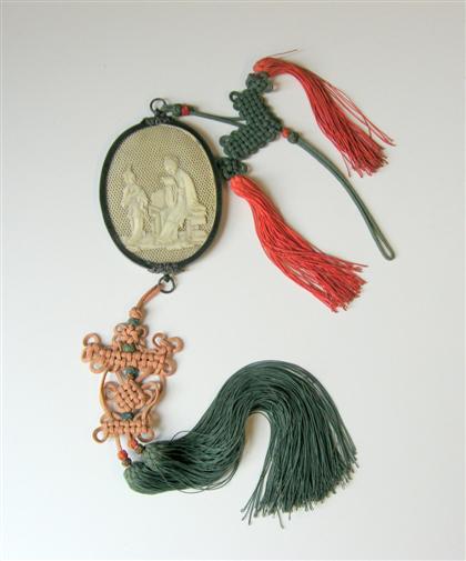 Chinese carved ivory and mirrored