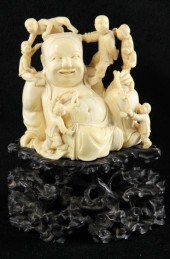 Chinese Carved Ivory Budaithe