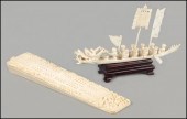 CHINESE CARVED IVORY CRIBBAGE