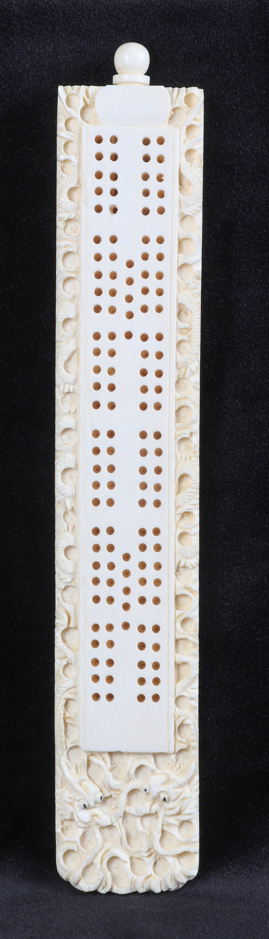 Chinese carved ivory cribbage
