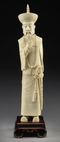 Chinese carved ivory Emperor