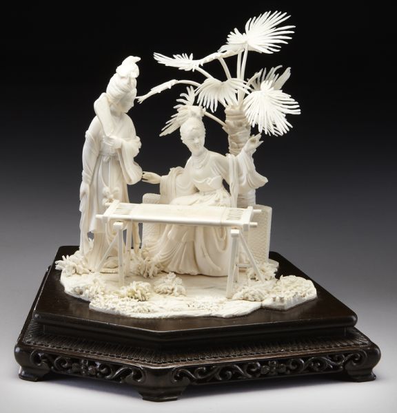 Chinese carved ivory figural