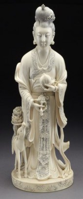 Chinese carved ivory figure (I