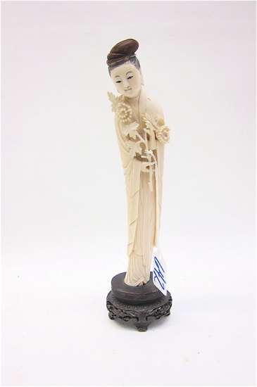 CHINESE CARVED IVORY FIGURE of a