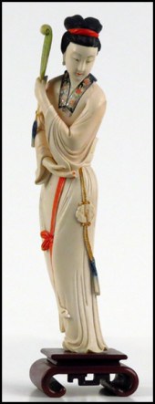 CHINESE CARVED IVORY FIGURE OF