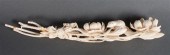 Chinese carved ivory floral la