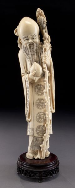 Chinese carved ivory God of