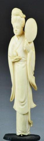 Chinese Carved Ivory Lady Holding