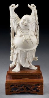 Chinese carved ivory Maitreya