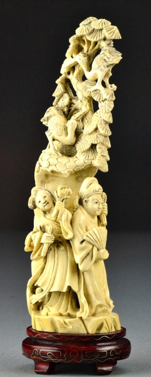 Chinese Carved Ivory MountainFinely