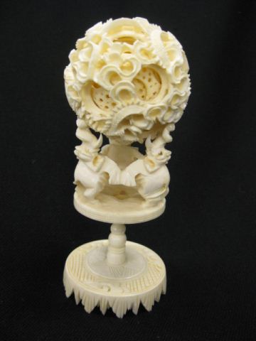 chinese Carved Ivory Mystery Ballon