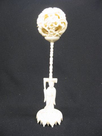 Chinese Carved Ivory Mystery Ballon