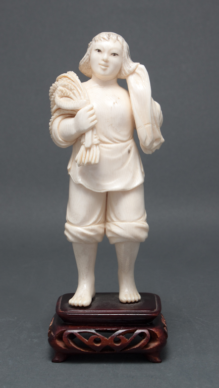 Chinese carved ivory peasant