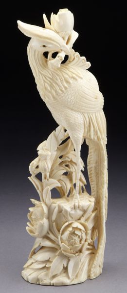 Chinese carved ivory phoenix