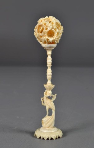 Chinese Carved Ivory Puzzel Ball On