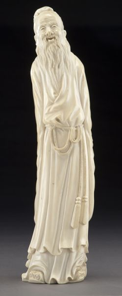 Chinese carved ivory scholar