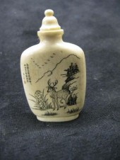 Chinese Carved Ivory Snuff Bot