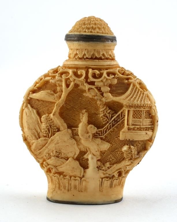 CHINESE CARVED IVORY SNUFF