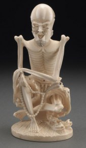 Chinese carved ivory starving