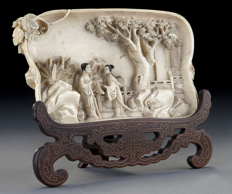 Chinese carved ivory table