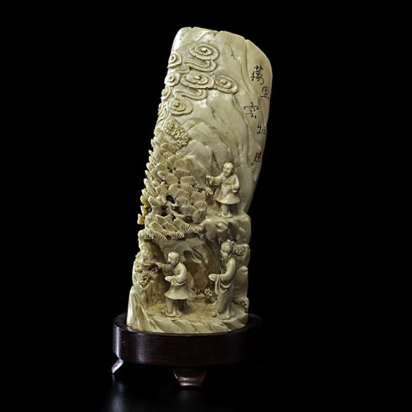 Chinese Carved Ivory Tusk Chinese