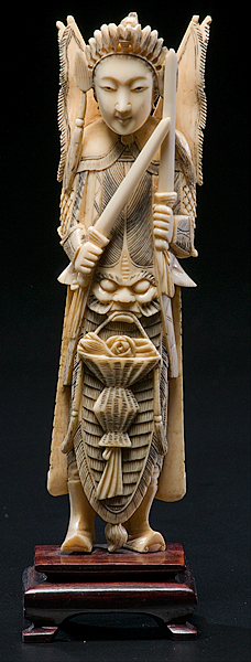 Chinese Carved Ivory Warrior