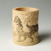 CHINESE CARVED IVORY ZODIAC BR