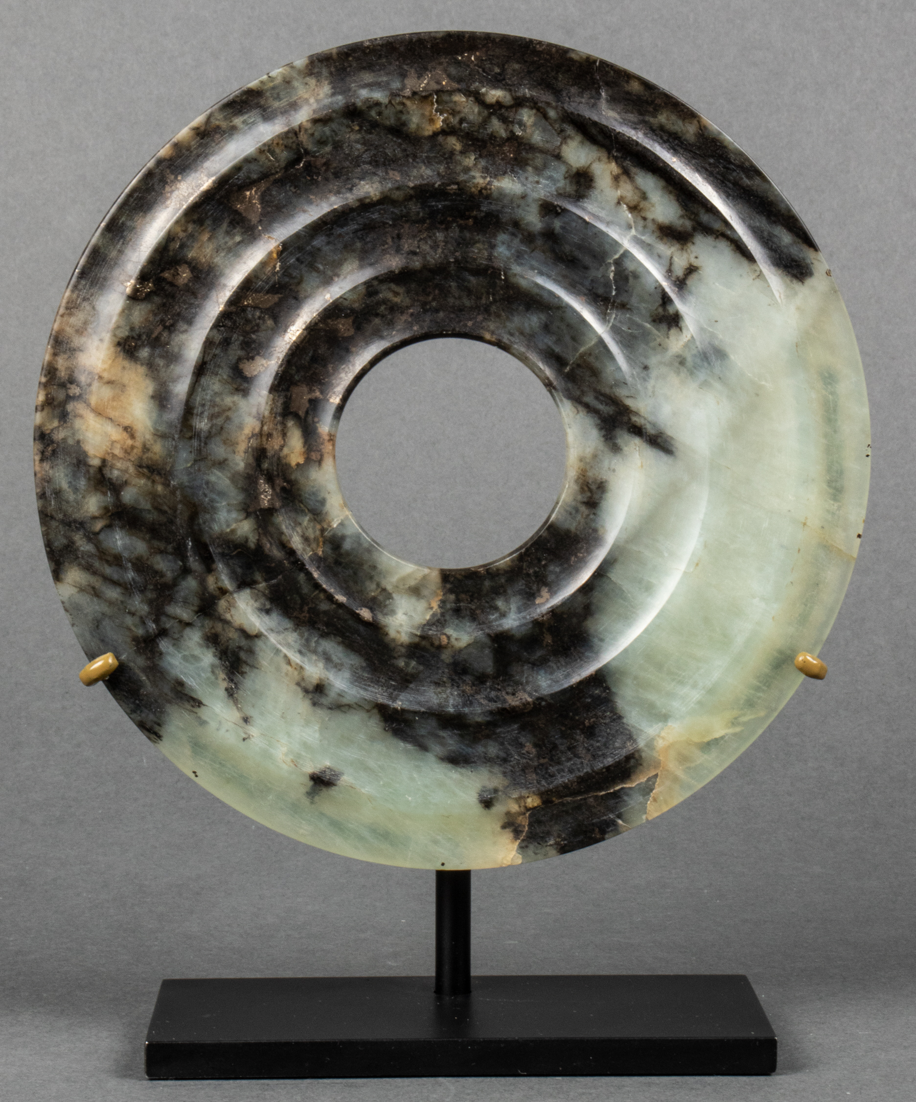 CHINESE CARVED JADE BI DISC Chinese