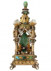 CHINESE CARVED JADE BUDDHA FIG