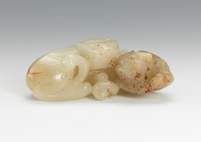 Chinese Carved Jade Cats Pale