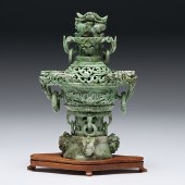 Chinese Carved Jade Censor Chi