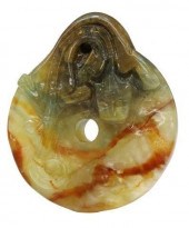 CHINESE CARVED JADE CHILONG BI