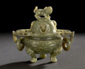 Chinese Carved Jade Covered In