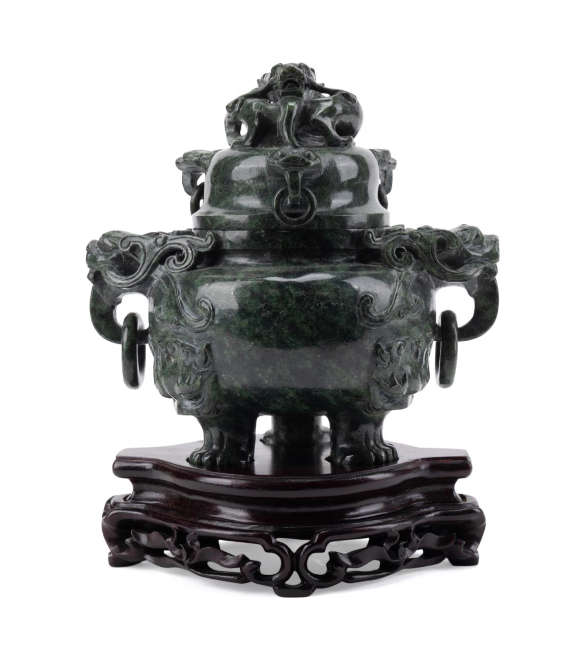 CHINESE CARVED JADE DRAGON