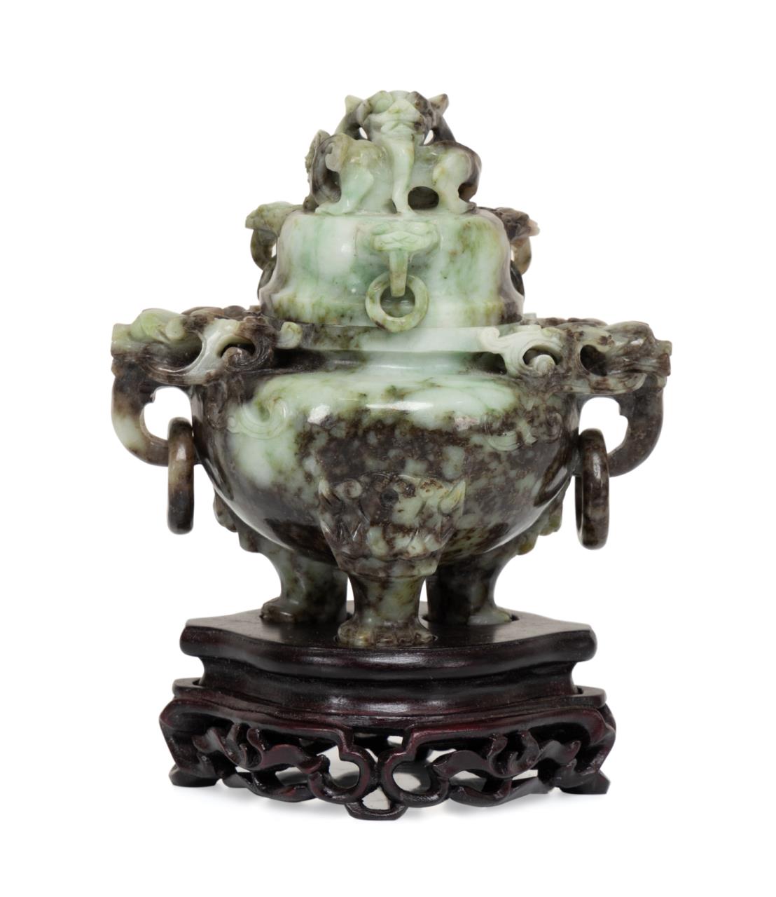 CHINESE CARVED JADE DRAGON