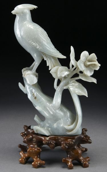Chinese carved jade figuredepicting