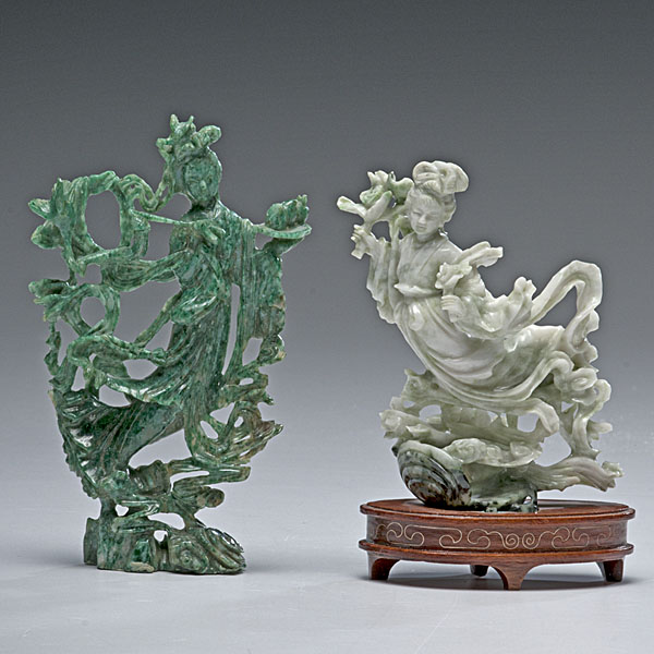 Chinese Carved Jade Guanyin Figures